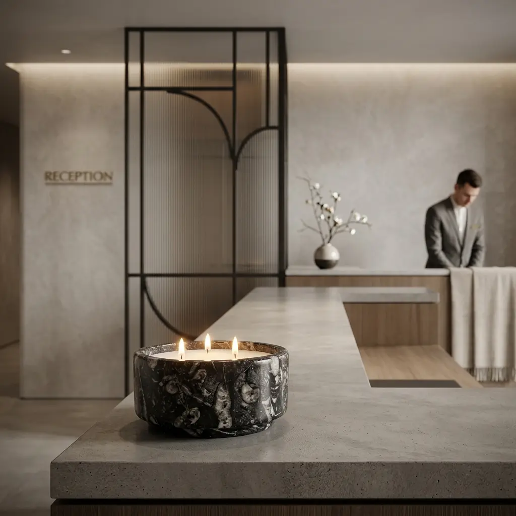 Bougie professionnelle en marbre pour hôtel de luxe